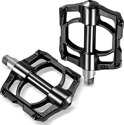 Fietspedalen, MTB-pedalen, dubbelzijdig breed platform, antislip met lagers, lichtgewicht aluminium pedalen 9/16 inch met schoenplaten voor e-bike, mountainbike, trekking, racefietspedalen