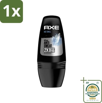 1 x Axe - Deodorant Roller - 48hrs Anti Sweat - Ice Chill - Anti-transpirant - 50 ml- 48 Uur Bescherming - Deodorant Roller - Anti Transpirant - Zweet Bevochtiging - Frisse Geur