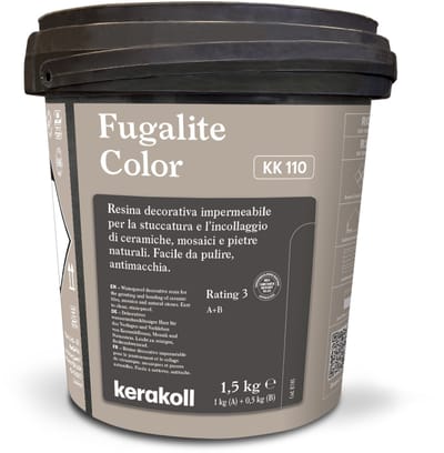 Kerakoll Fugalite Epoxy Voegmiddel KK110 - Kleur 110 Grijs Bruin - 1,5 kg Voegmortel voor Tegels & Natuursteen - Verkrijgbaar in 50 Kleuren - Greenbuild rating 4