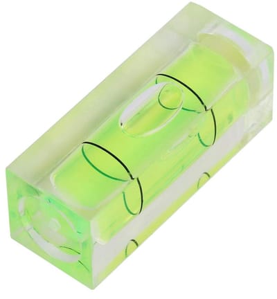 Dailygoods- Waterpas Hoge Nauwkeurigheid - Mini Waterpas - 5 Stuks - 15 x 15 x 40 mm - Nivelleerinstrument - Kristalhelder Design - Niveaumeter