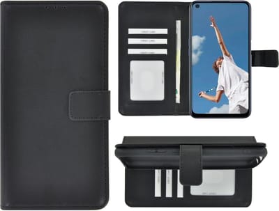 Geschikt voor Oppo A52 Hoesje - Oppo A52 Bookcase Wallet Zwart Cover