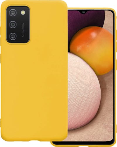 Hoesje Geschikt voor Samsung Galaxy A03s - Sterk & Shockproof - Hoes Cover - Siliconen Case - Geel