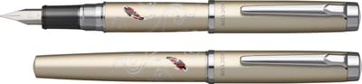 Platinum - Vulpen - GOUD KOI KARPER - Procyon Luster - Maki-E - Nishikigoi - Champange Gold - Fountain Pen - in giftbox - Penpunt: Medium - modern Japans ontwerp - Slip & Seal Mechanisme