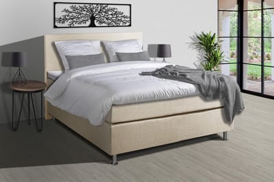 Anno 1588 - Boxspringset Jubilee - Pocketvering - Beige - 140x200 cm - Inclusief Dekbed en Kussens