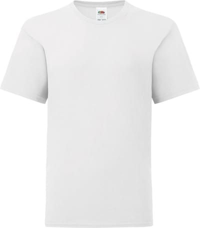 Fruit Of The Loom Iconisch T-shirt Kinderen / Kinder (Wit) 12/13 jaar