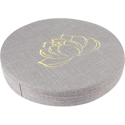Borduur Linnen Kussen Verdikt Rond Stro Yoga Mat Huis Balkon ZitkussenGrijs #1 white