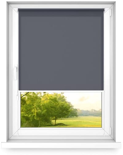 time4blinds mini rollo basic - Rolgordijn - Niet-invasief - Raamrolgordijn binnen zonder boren - Niet-invasieve handgrepen - Dimmen rollo - 400x1000mm Grafiet - Bediening aan de Linkerkant