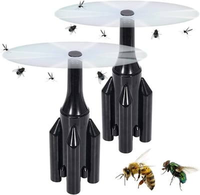 Effectieve Vliegenbestrijding met 2 Vliegenbestrijders - Ideaal voor Eten en Tafels, Insectenbestrijding met Ventilatoren