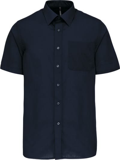 Herenoverhemd 'Ace' korte mouwen merk Kariban Donkerblauw maat L