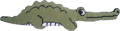 Vervaco - Kruissteekvormkussen kit met rug - Eva Mouton - Krokodil - PN-0203089 - Borduren - Borduurpakket - Borduurpakket volwassenen - Borduurpakket kind