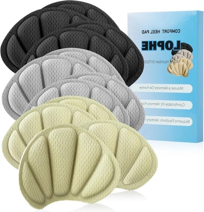 Zelfklevende Heel Pads voor Bescherming van Hakken, 6 Paar, Comfortabele Spons voor Schoenen in 3 Kleuren, Ideaal voor Mannen en Vrouwen