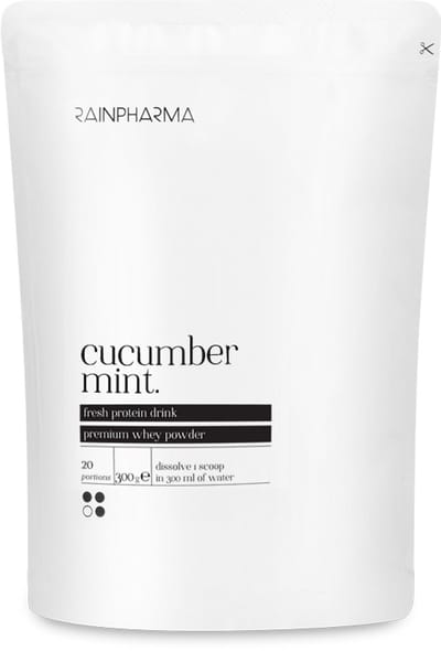 RainPharma Clear Whey Isolate Cucumber Mint - Eiwitpoeder 300 g - Proteine Poeder - Whey Protein - Eiwitshakes - Vegetarisch - 20 Porties