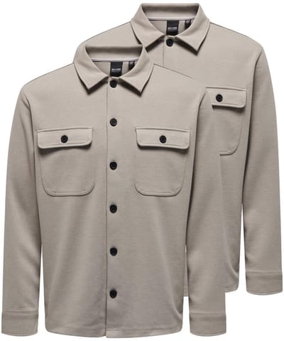 Only & Sons Heren Overhemd jas / overshirt 2 pack Newkodyl