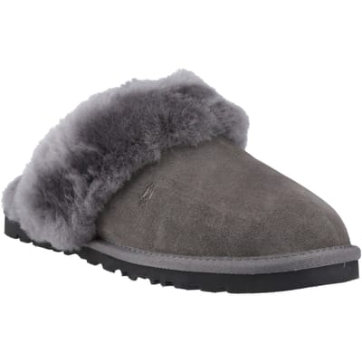 Hush Puppies Samantha Suede Dames Grijze Pantoffels