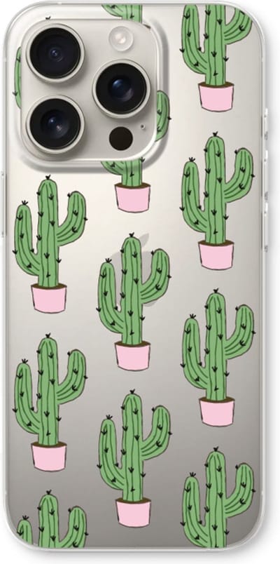 Case Company® - Hoesje geschikt voor iPhone 16 Pro hoesje - Cactus Lover - Soft Cover Telefoonhoesje - Bescherming aan alle Kanten en Schermrand