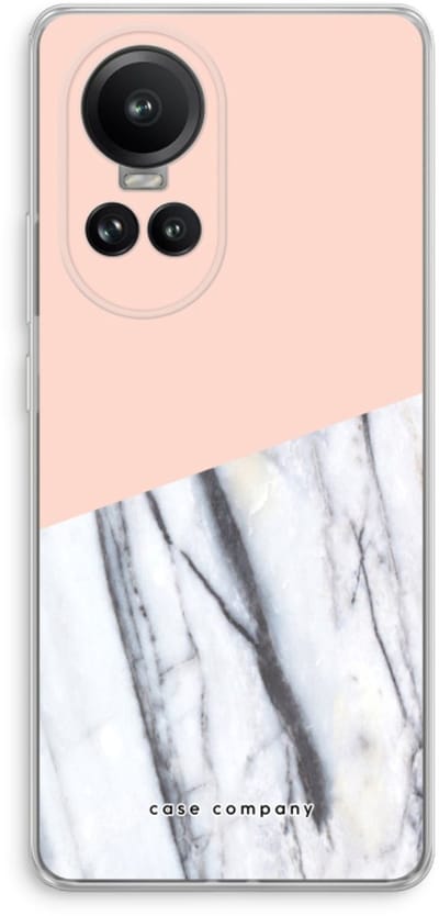 Case Company® - Hoesje geschikt voor Oppo Reno 10 Pro hoesje - A touch of peach - Soft Cover Telefoonhoesje - Bescherming aan alle Kanten en Schermrand