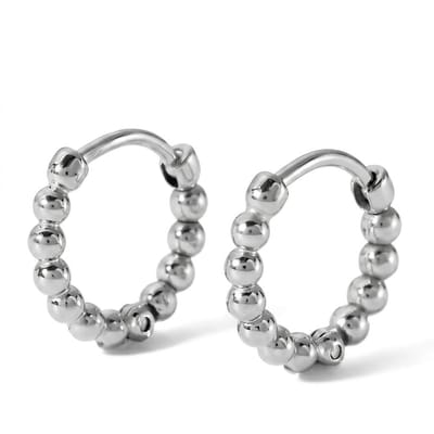 WeLoveSilver - oorringen - chirurgisch staal - bolletjes - zilverkleurig