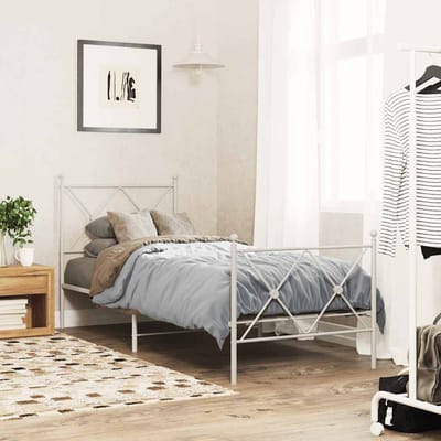 vidaXL Vervangend hoofdbord 80 cm metaal wit