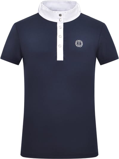 Imperial Riding - Kids Competition shirt IRHBasic glam - Wedstrijdshirt - Navy - Maat 116