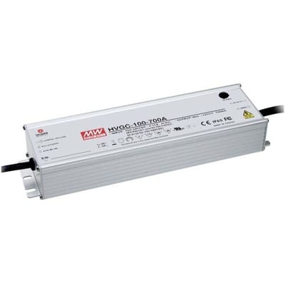 MW Mean Well MEAN WELL HVGC-100-350A LED-driver Constante stroomsterkte 99 W 0.35 A 29 - 285 V/DC Dimbaar, PFC-schakeling, Overbelastingsbescherming,