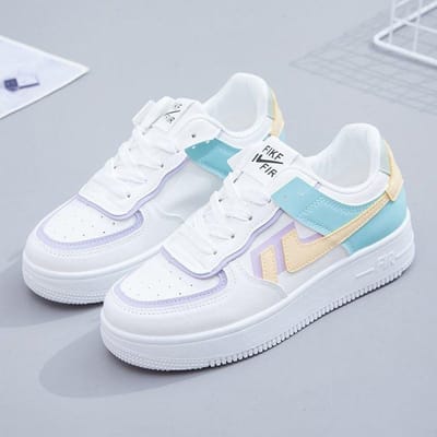 Japanse Kleine Witte Schoenen Dames Lente Nieuwe Kleurafstemming Kleine Witte Schoenen Ins Macaron Studenten Dikke Zool Schoenen 40 groen