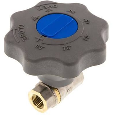 Rp 1/4 inch Soft Close Hand Wheel Gas en Water 2-Weg Messing Kogelkraan - BL2BN-M-SCL-DWGA-014