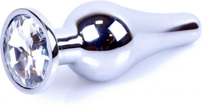 Bossoftoys - 64-00075 - Big Butt Plug - Silver - Anal - Clear