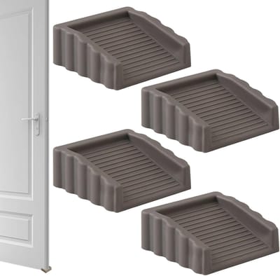 Deurwiggen - Deurstop set - Deuren blokkeren - Anti-slip textuur - 4 stuks - Grijs