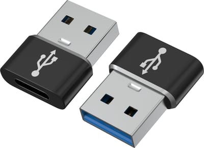 Kavel 2 USB 2.0 naar USB-C-adapters compatibel met netlader-computer enz. naar USB C Samsung-Xiaomi-Huawei