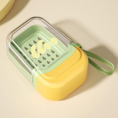 Draagbare Zeepdoos Reizen Mini Zeepdoos Afsluitbaar Afvoer Met Deksel Zeepdoos Transparant Licht Luxe High-End