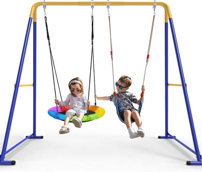 Schommel Set - Speeltoestel Buiten - Buiten Spelen - Robuust Frame - 144 x 212 x 178 cm