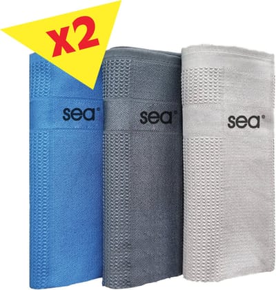 SEA® | Blauwe Serie | Microvezeldoekjes | Schoonmaakdoeken | Microvezel | Autodoeken | Microvezeldoeken | Schoonmaakdoekjes | 40x60cm | 2x3 Stuks