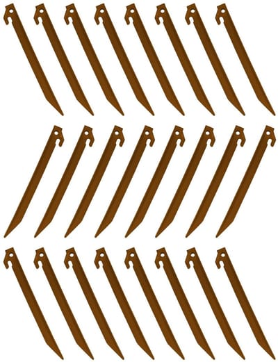 Dailygoods- Tentharingen 24 stuks 230 mm - Kunststof - Heavy duty - Antisliphaak - Robuust ontwerp - Geschikt voor camping en tuin - Grondharing
