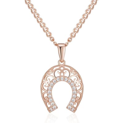 Kienl   Collier Long Pendentif Couleur Or Rose Pour Femmes Fleur en Cristal Zircon Naturel Accessoires Bijoux Quotidien Vintage white