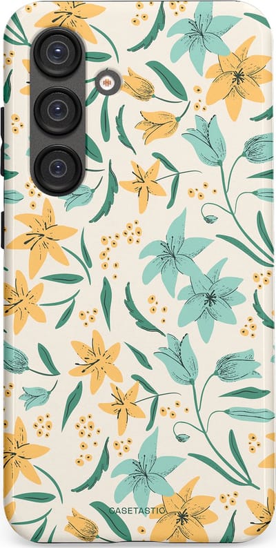 Casetastic Hoesje Geschikt voor Samsung S25 - Stijlvolle Beschermende Duo-layer Case - Sereen in bloei