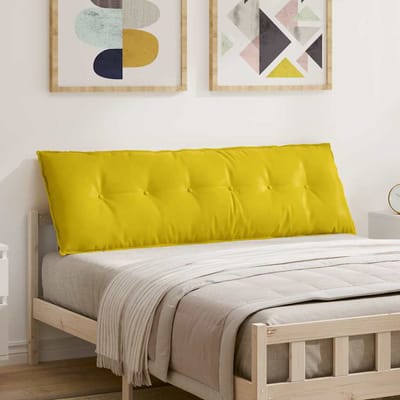 vidaXL - Rugkussen - Geel - 160 - x - 50 - cm - Corduroy - stof