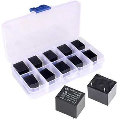 10st Mini Power Relais SPDT 24V - 5 Pins PCB Type