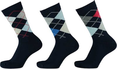 Apollo - 6-Pack - Geruite Modal Sokken - Zijdezacht - Vochtabsorberend - Heren / Dames - multi marine - 35-38 - 121461001