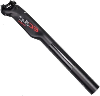 Fiets Zadelpen - Carbon Pen - Comfortabel Fietsen - Schokbestendig Ontwerp - 27.2 350mm - Zwart