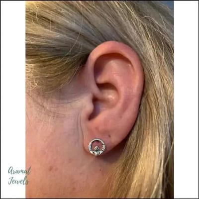 Aramat Jewels | Oorbellen | Zilveren Keltische Oorbellen Celtic Knot – 925 Zilver | Zilver-7x6mm | |7mm | Zilver | Kinderen, Volwassenen | Verkleurd niet