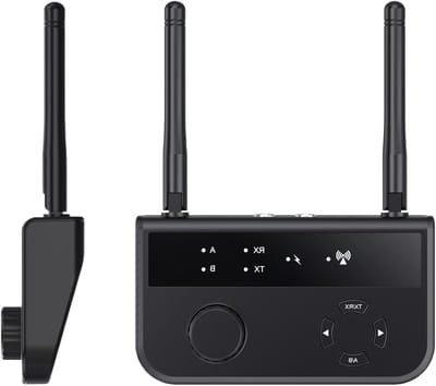 Draadloze Audio Adapter - Zender Ontvanger - Muziek Streamen - Twee Apparaten Gekoppeld - 19.7 x 14.1 x 4.3 cm