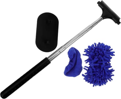 Autoreinigingsset - Ruitenborstel - Ramen Wassen - Intrekbaar Handvat - 28 cm - Diverse Kleuren