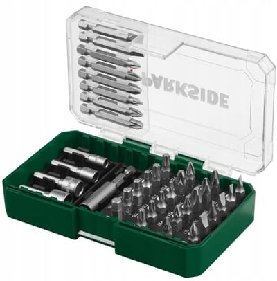 Parkside Schroefbitset met Magnetische Houder - 37 Delig