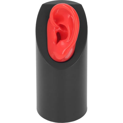 Siliconen Oor Model Piercing Oefening Realistisch Kunstmatig Zacht Simulatie Oor Deel met Display left ear red