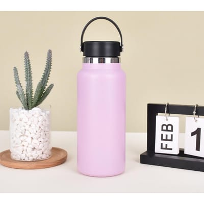 Nouvelle bouilloire spatiale en acier inoxydable, bouilloire de sport portable d'extérieur, grande capacité, bouilloire portable sous vide 32oz
