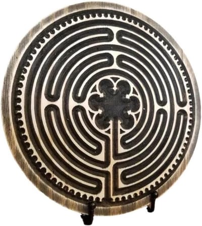 Houten Labyrint - Mindfulness Tool - Ontspanning en Focus - Zonder Foutieve Paden - Maat L - Niet gespecificeerd