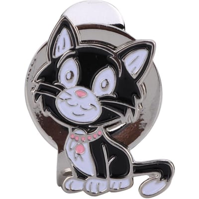 Casquette de Golf Métallique Magnétique Visière Clip Marque-Balle Accessoire Motifs Multiples Little black cat