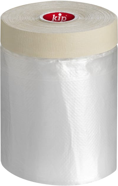 Kip 3832 - Fijncrêpe Masker - Beige - 550mmx33m - MASKING-TEC PE-afdekfolie met statische lading voor het snel afplakken en afdekken van randen en grote oppervlakken - Voor bijna alle ondergronden binnen - Temperatuurbestendig tot 60°C
