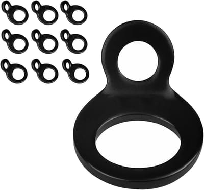 Ankerhaken voor Motorcross en ATV - Set van 10 Stuks - RVS - Zwart - Bevestigingsringen - Motorfiets Accessoires