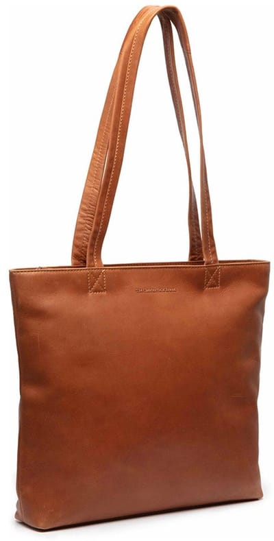The Chesterfield Brand Alveron Waxed Pull Up Shopper - Cognac